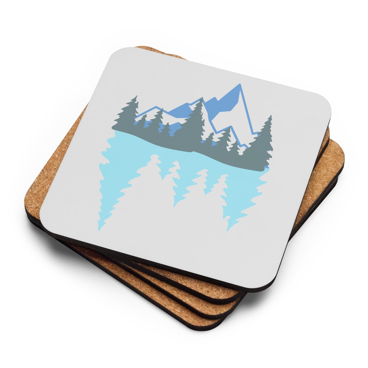 Mountain Cork-back coaster