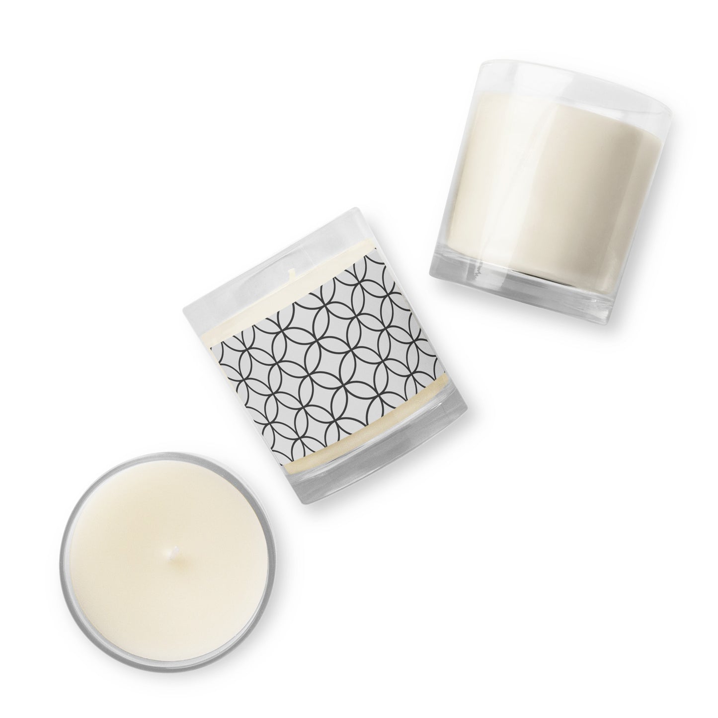 Sacred Geometry Glass jar soy wax candle