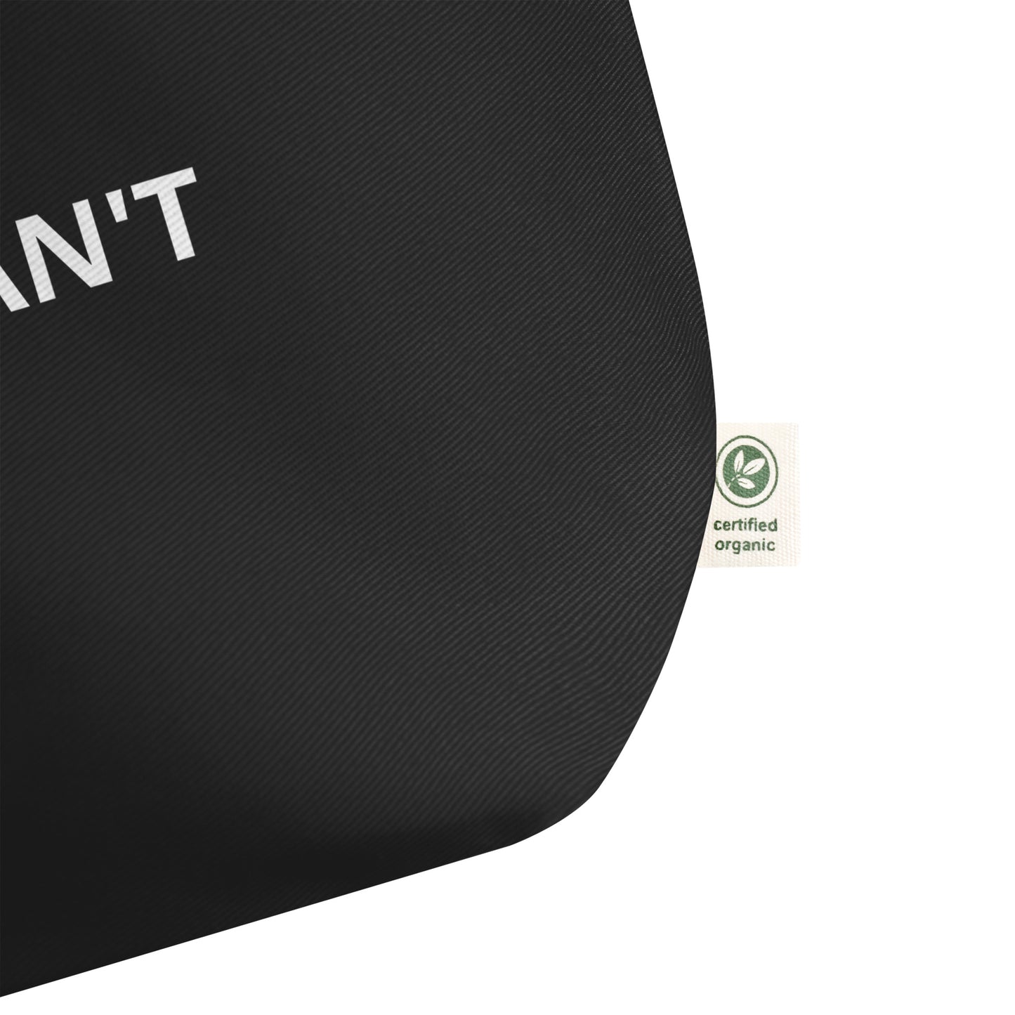 I JUST CAN'T Large organic tote bag