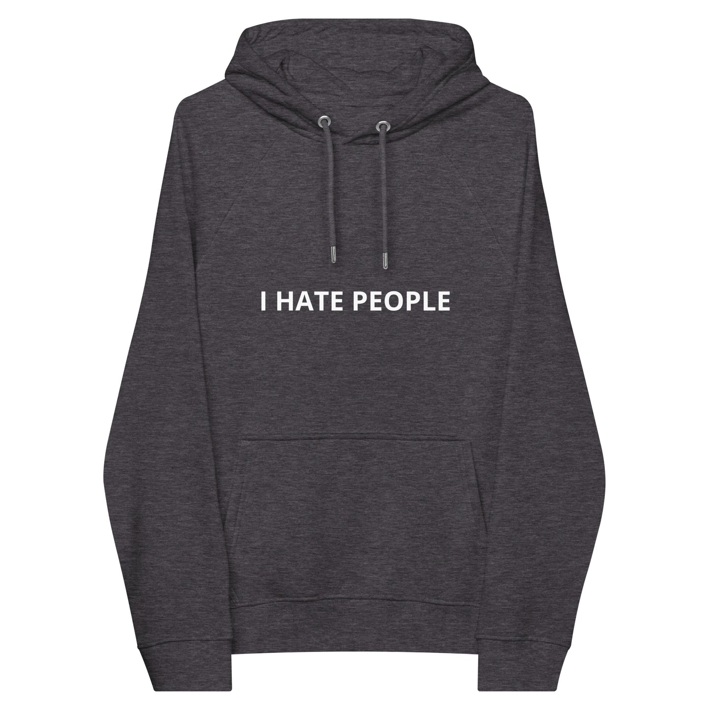 I HATE PEOPLE Unisex eco raglan hoodie