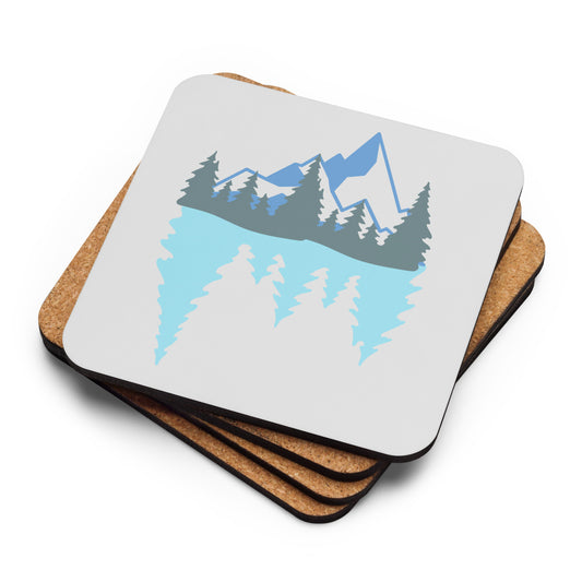 Mountain Cork-back coaster