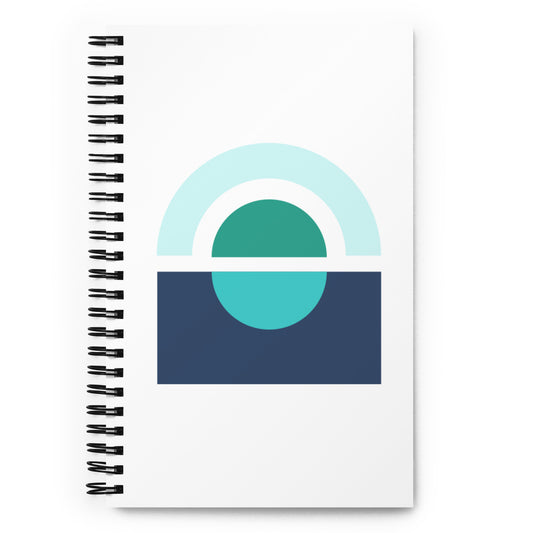 Abstract Sunset Spiral notebook